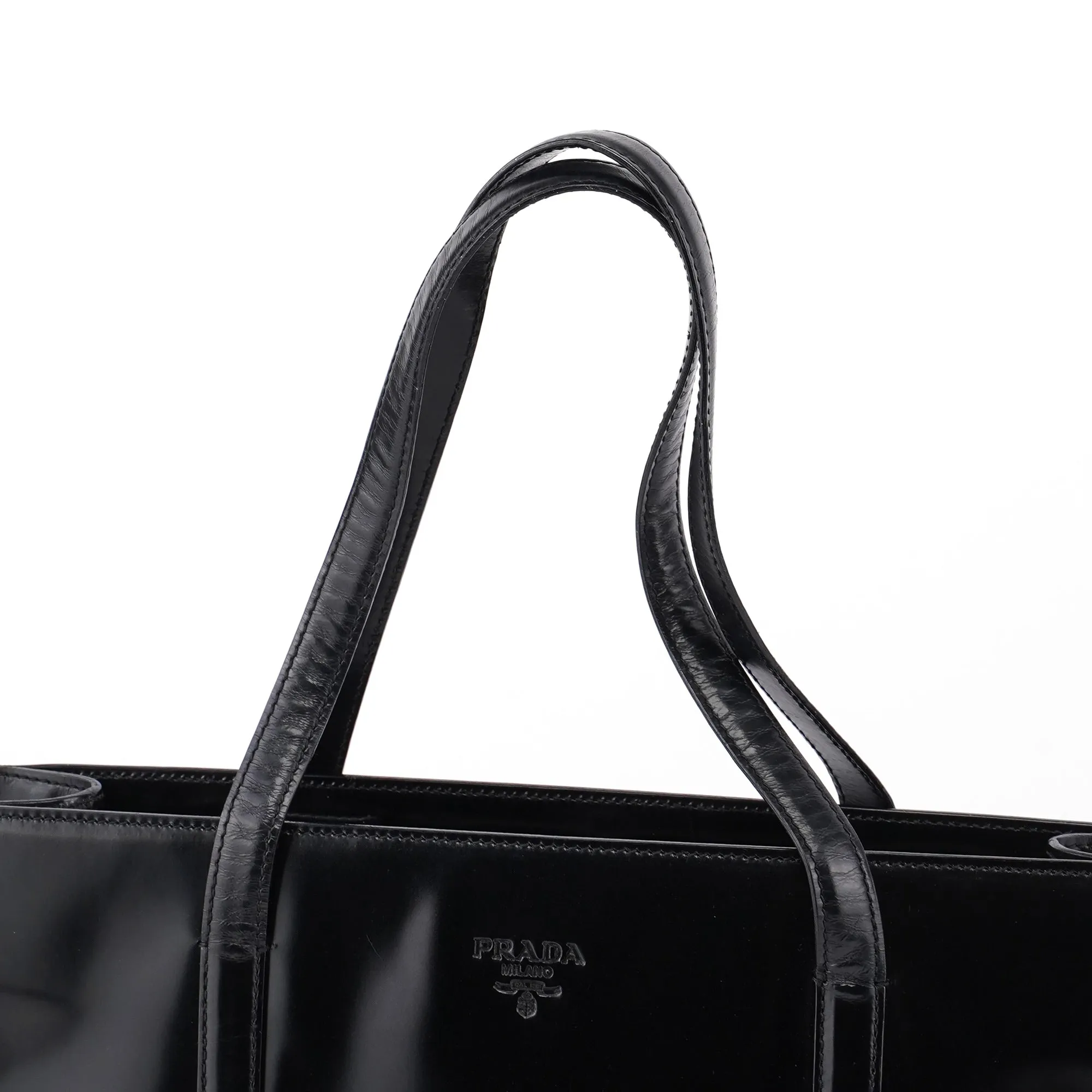 1995 Black Spazzolato Tote Bag