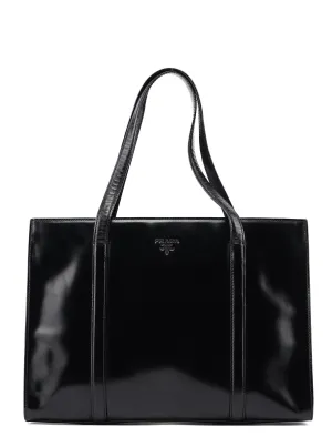 1995 Black Spazzolato Tote Bag
