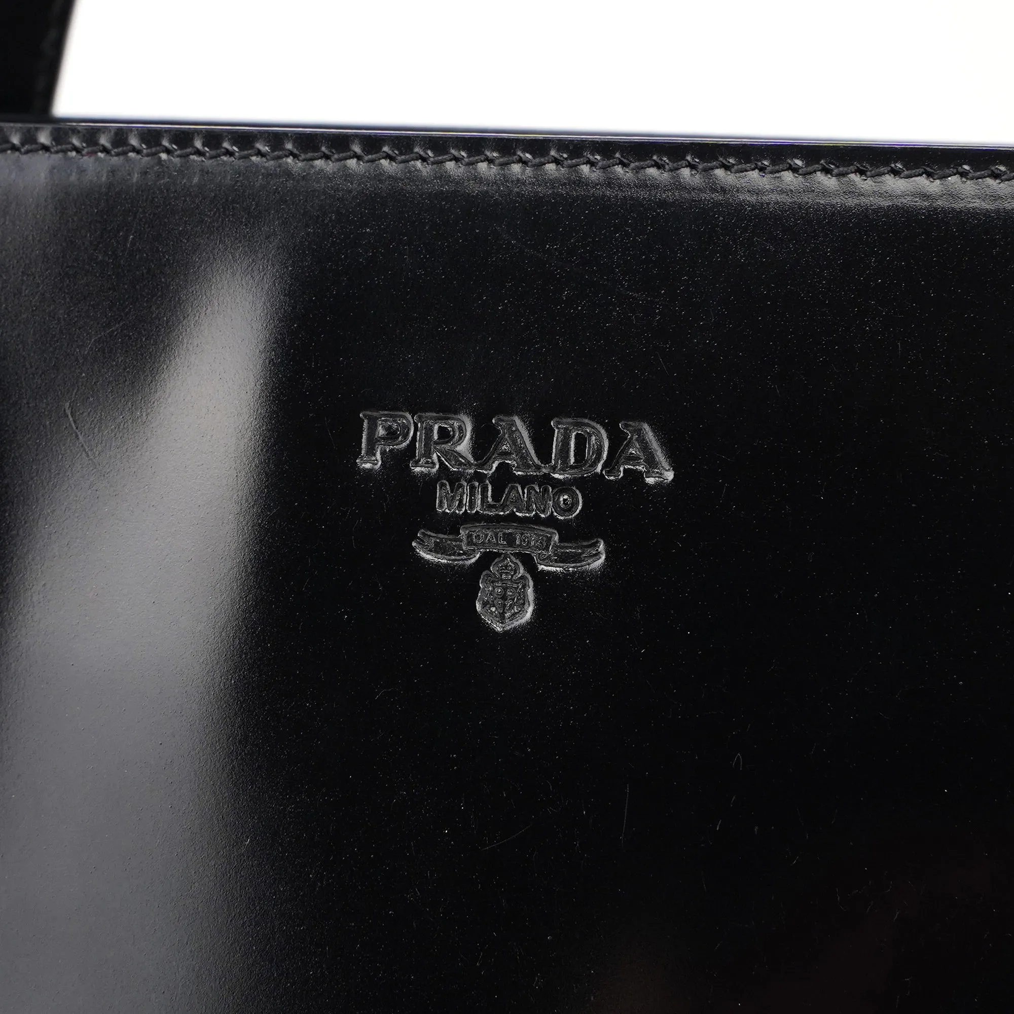 1995 Black Spazzolato Tote Bag