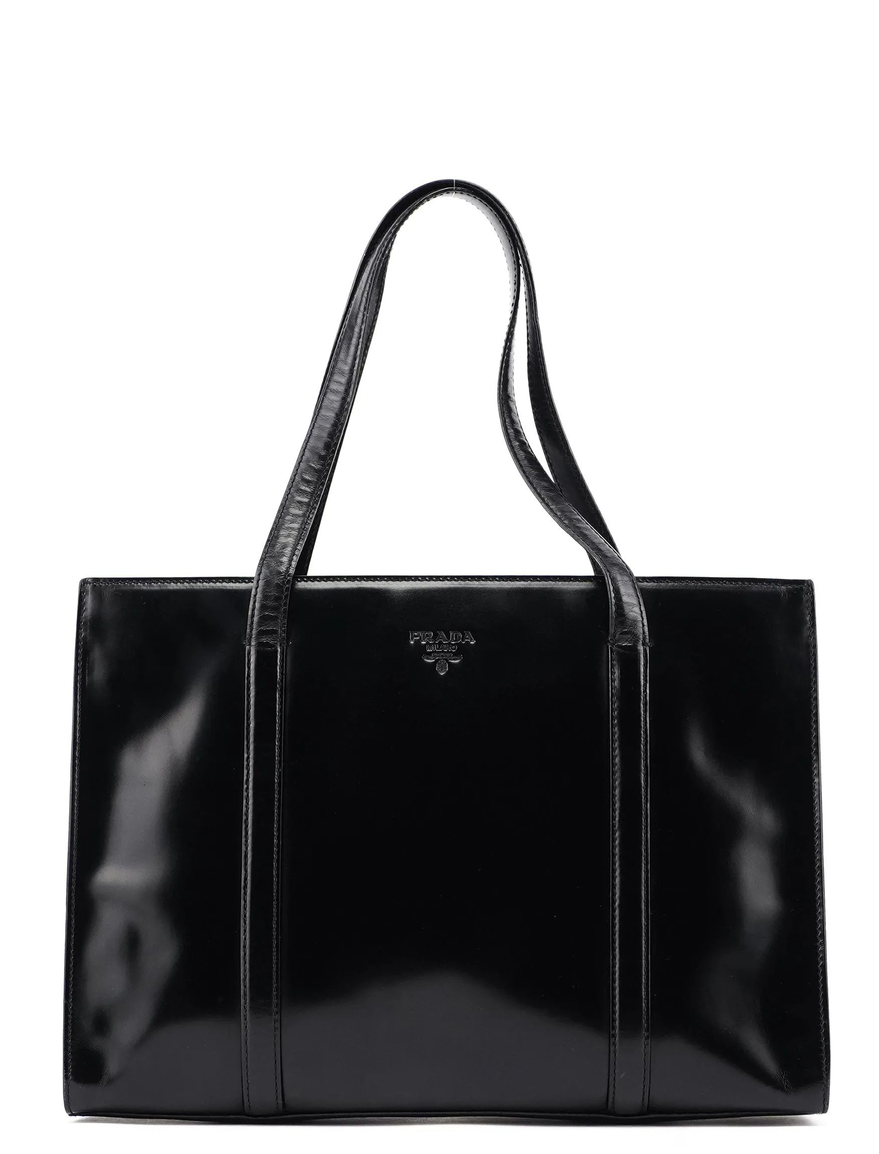 1995 Black Spazzolato Tote Bag