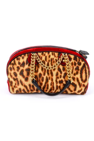 2004 F/W Velvet & Leopard Print Bowler Bag