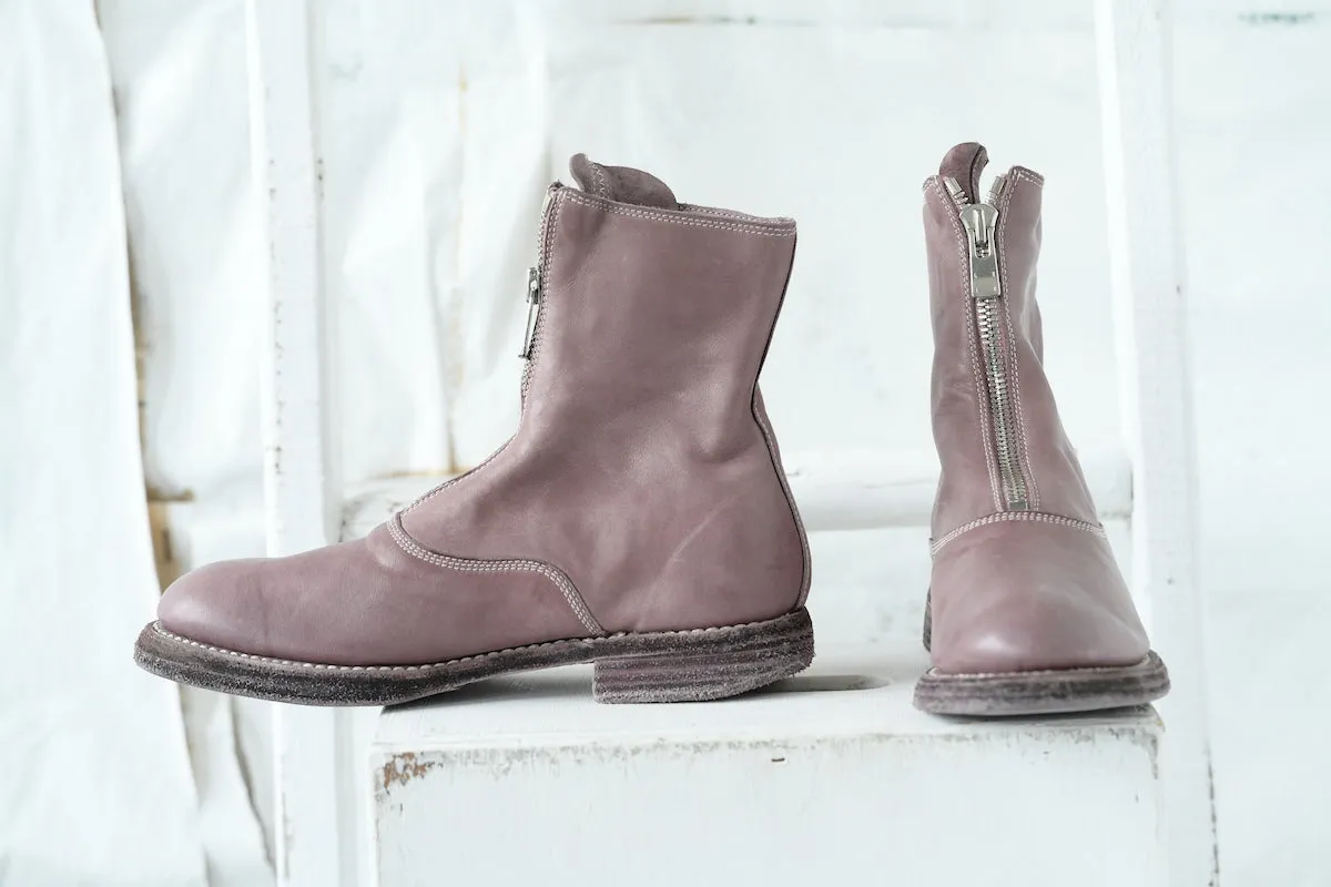 210WZ Front Zip Boot in Pinky Mauve