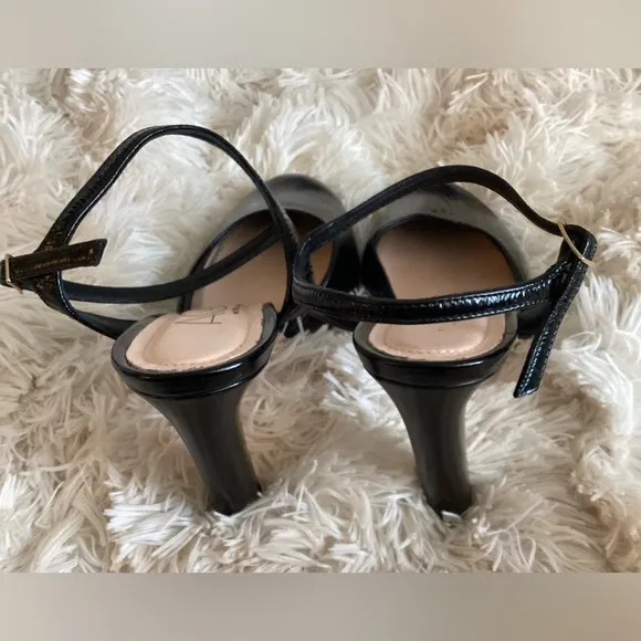 AGL Attilio Giusti Leombruni Black Patent Leather Milly H Simply Heel US 7 EU 37