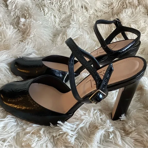 AGL Attilio Giusti Leombruni Black Patent Leather Milly H Simply Heel US 7 EU 37