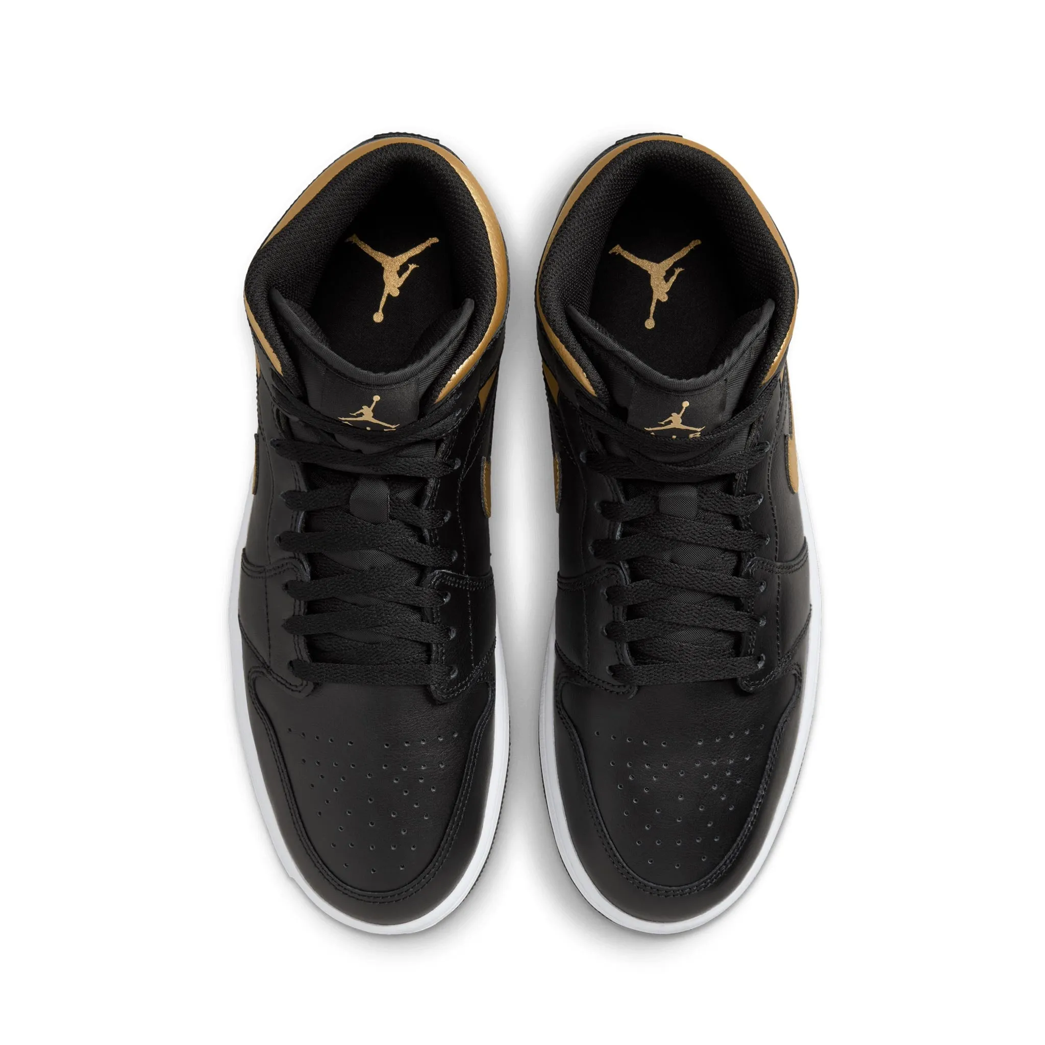 Air Jordan 1 Mid Black/Metallic Gold-White DQ8426-071
