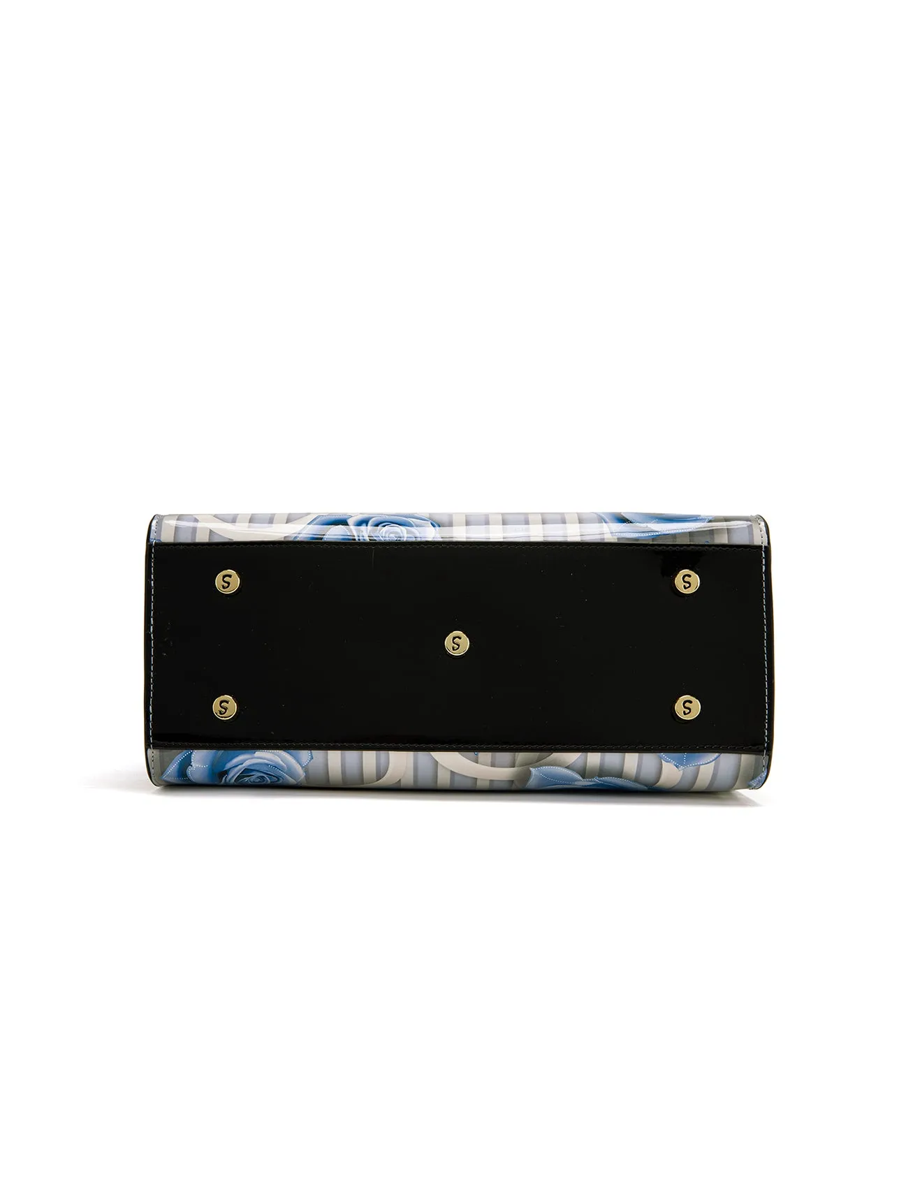ANNABELLE PATENT LEATHER GRIP HANDLE BAG- SF22-0821