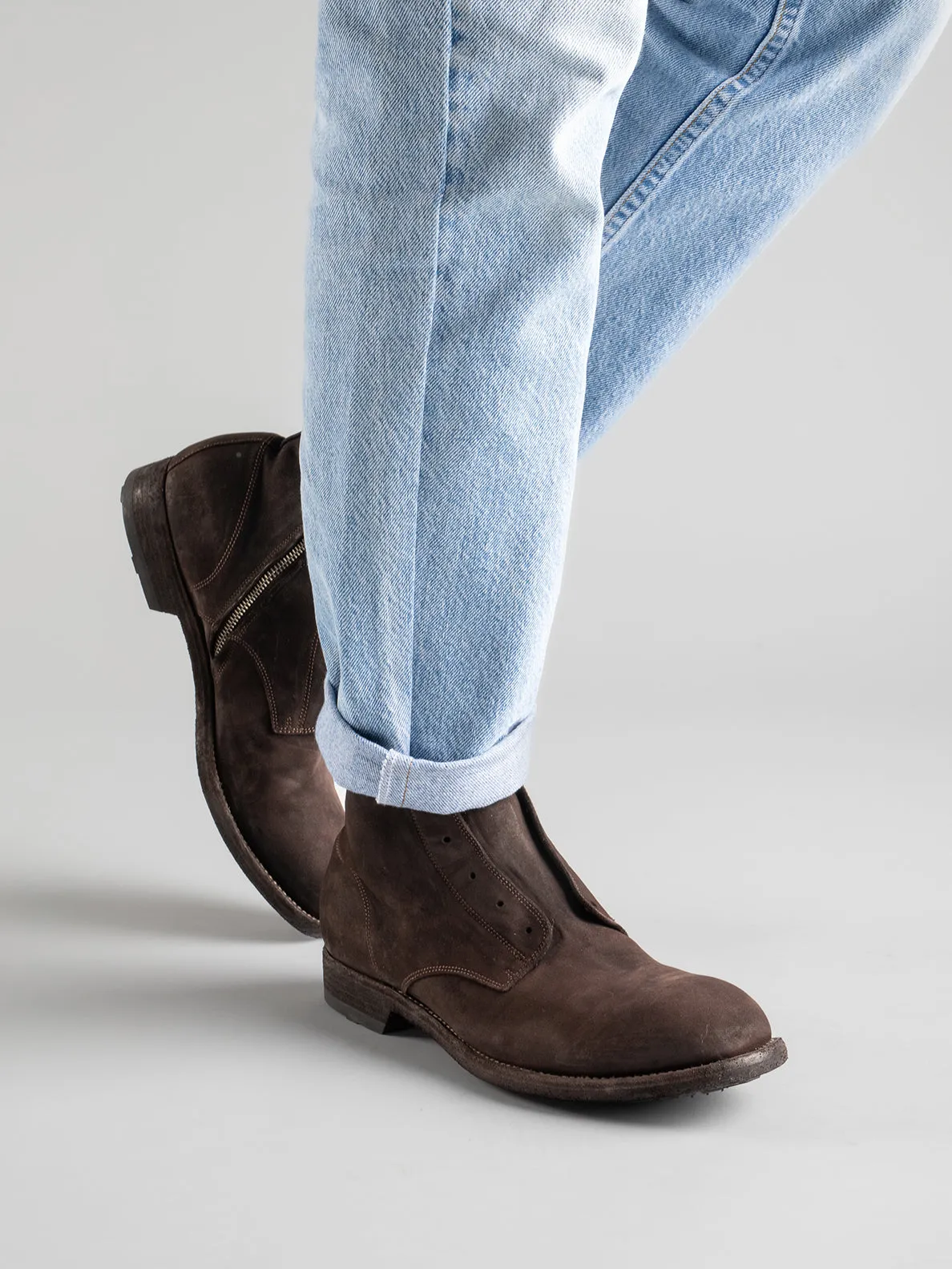 ARBUS 022 - Brown Leather Ankle Boots