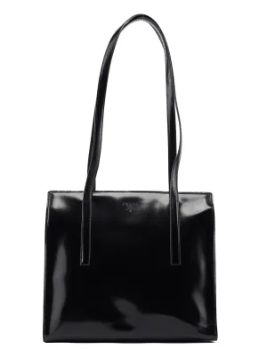 B6010 Black Spazzolato Tote Bag