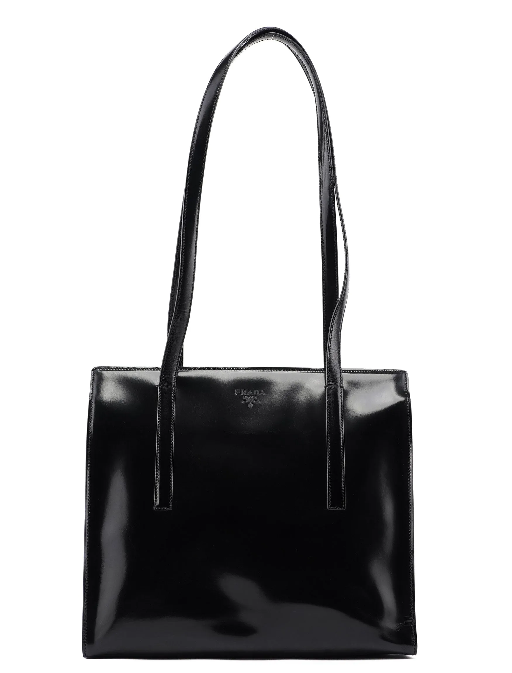 B6010 Black Spazzolato Tote Bag