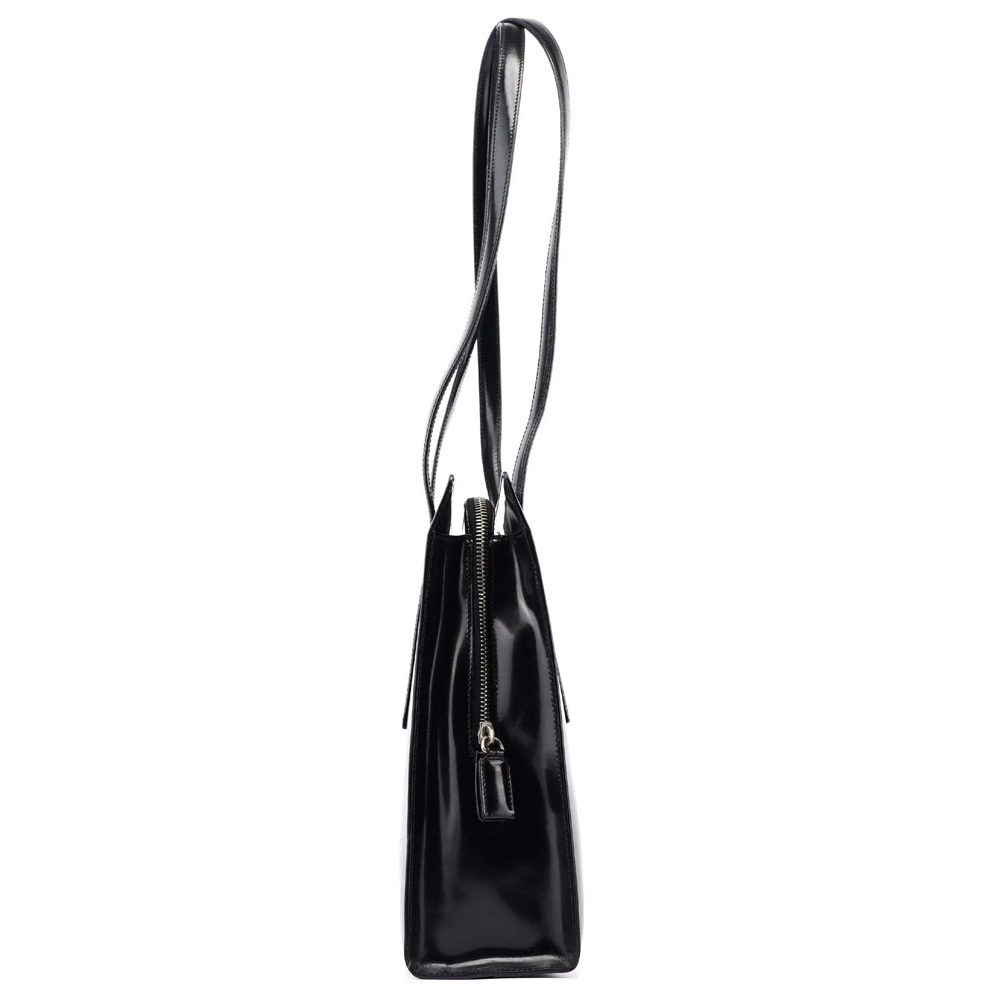 B6010 Black Spazzolato Tote Bag
