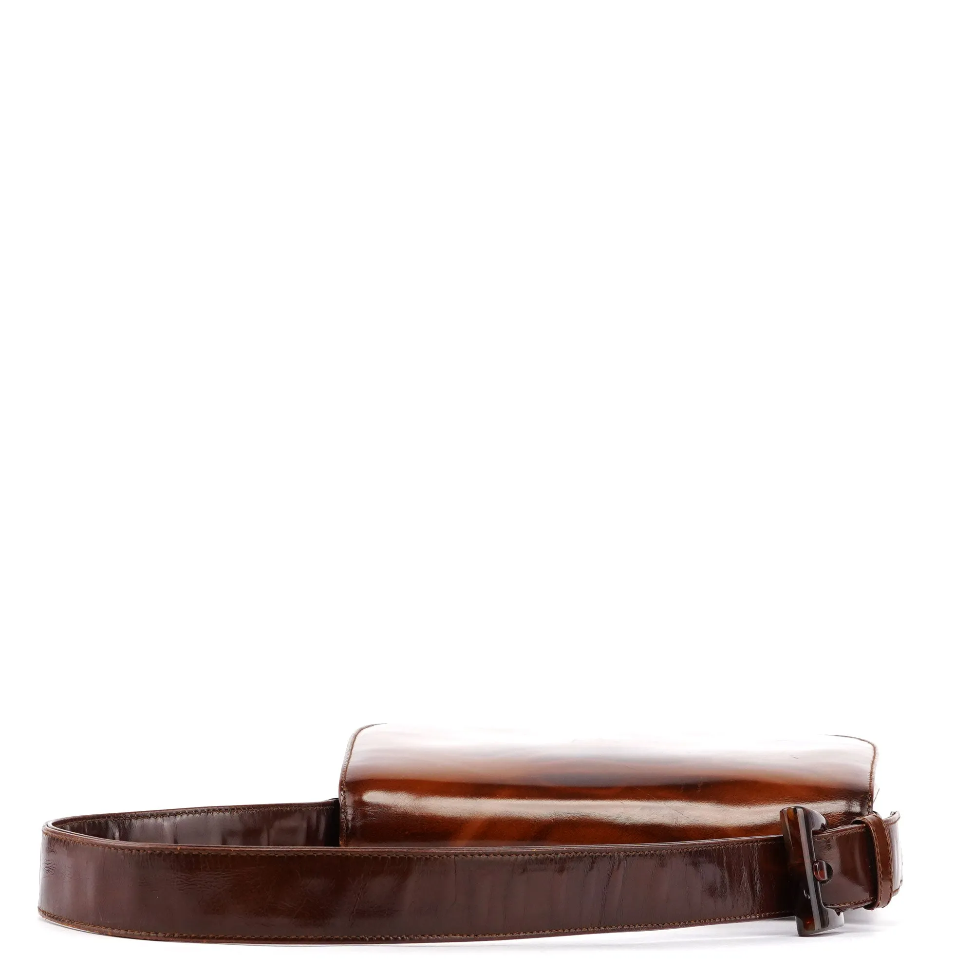 B6680 Brown Stampa Giraffa Shoulder Bag