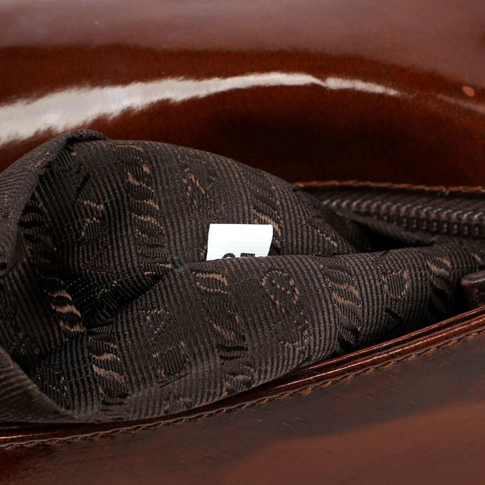 B6680 Brown Stampa Giraffa Shoulder Bag