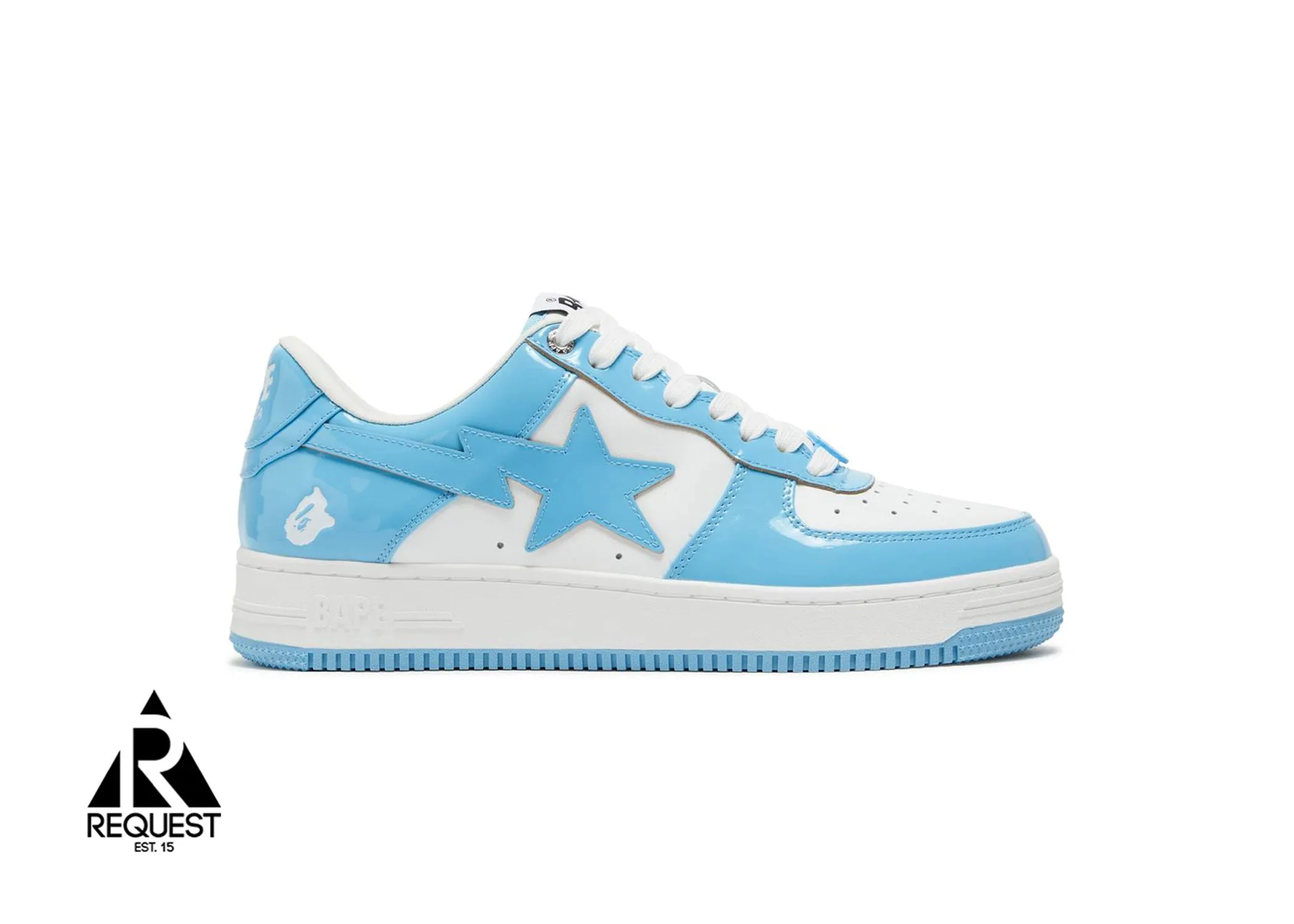 Bapesta Low “Patent Leather Blue White”