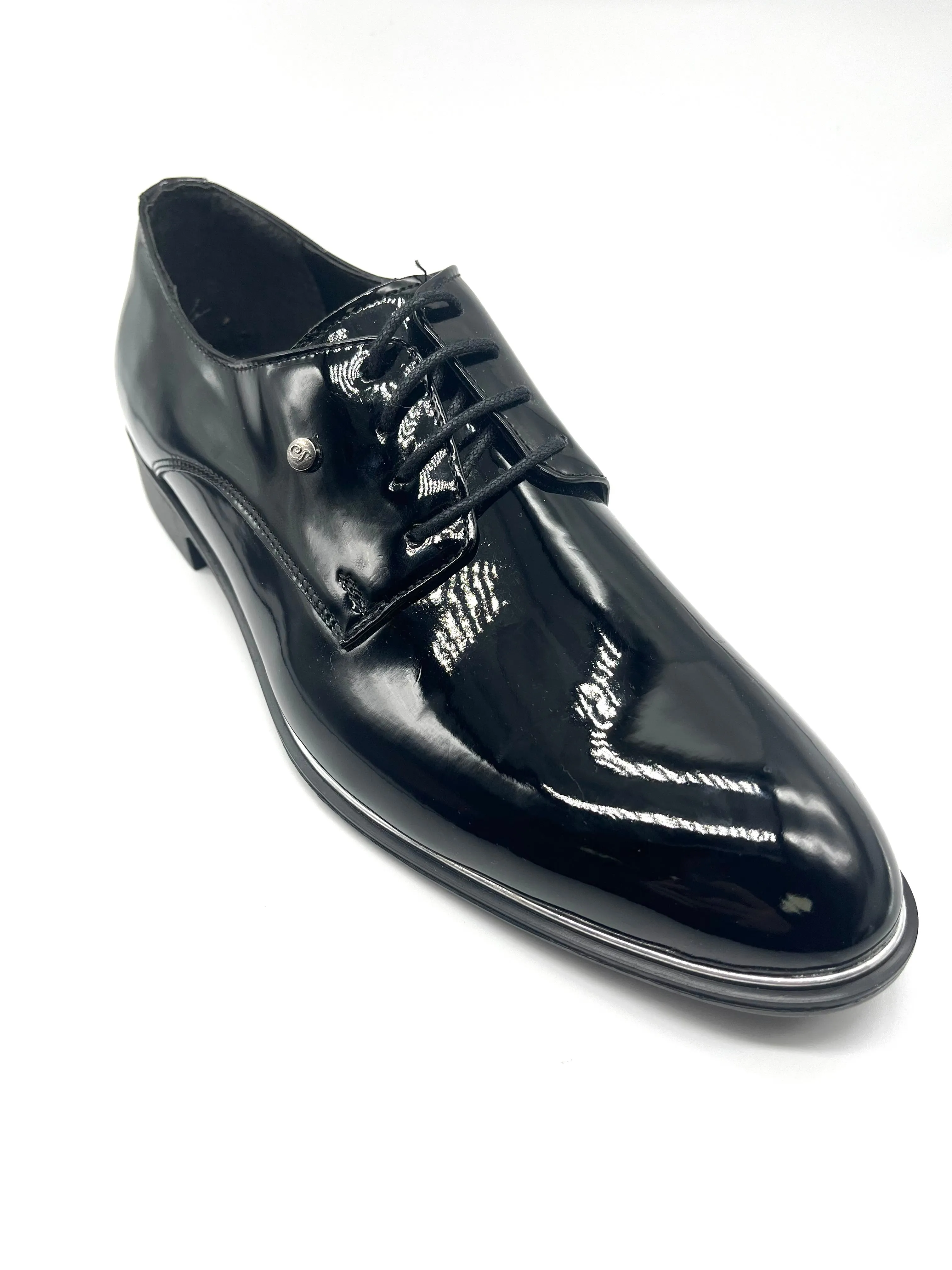 Basic Patent Leather Lace Shoe - Black 01