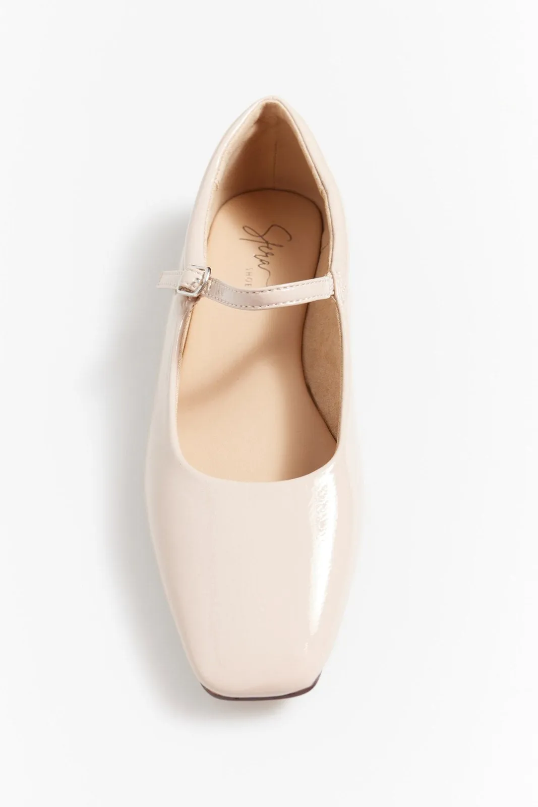Basic Patent Leather Mary Jane - Nude