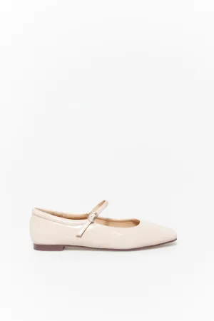 Basic Patent Leather Mary Jane - Nude