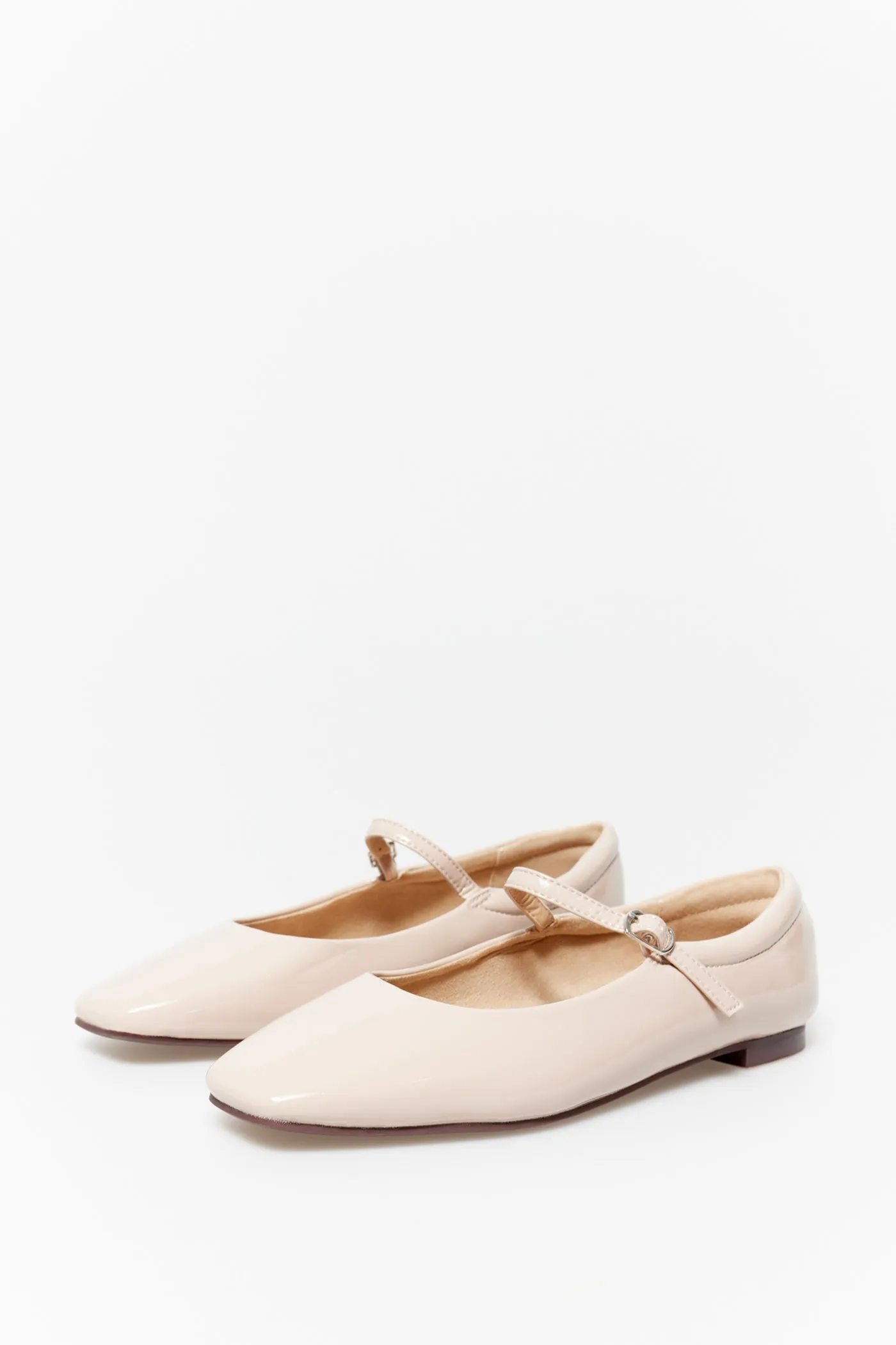 Basic Patent Leather Mary Jane - Nude