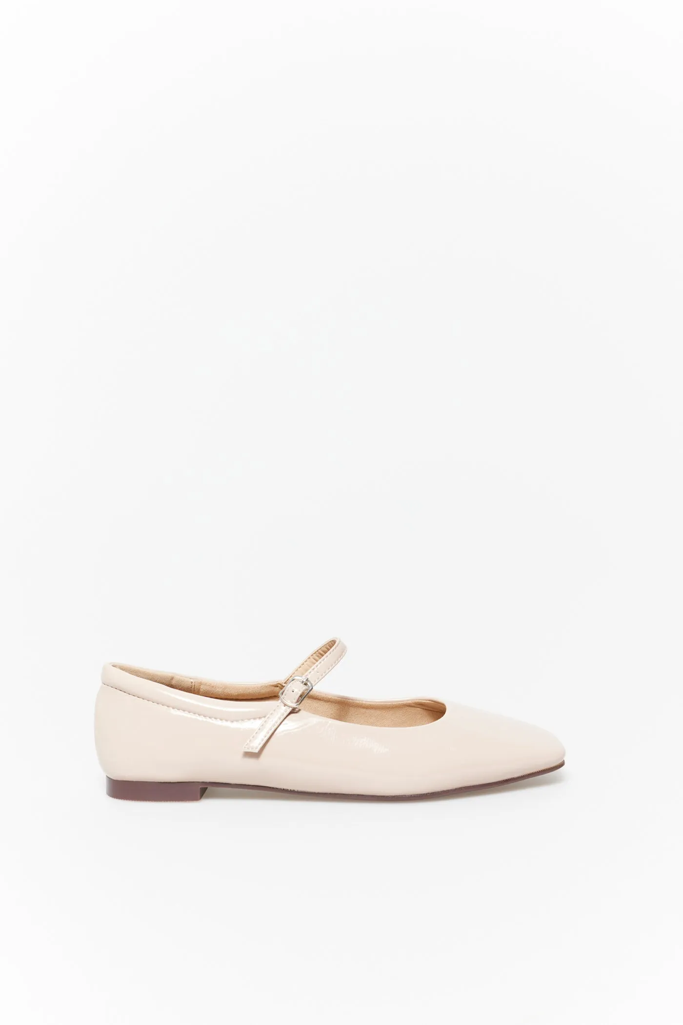 Basic Patent Leather Mary Jane - Nude