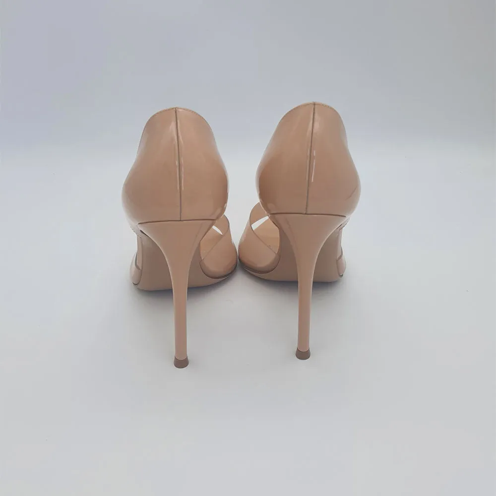 Beige Plexi Pumps