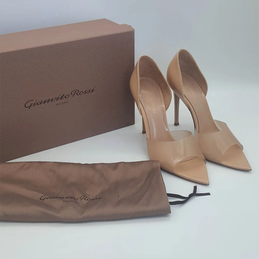 Beige Plexi Pumps
