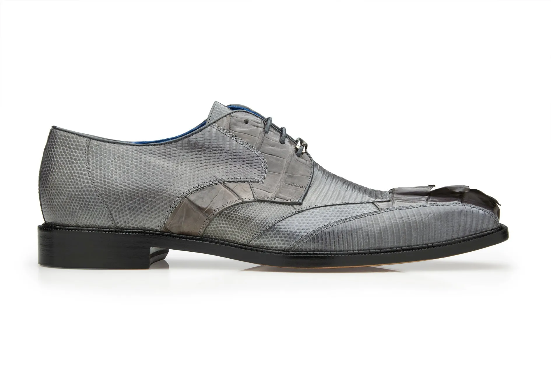 Belvedere - Valter, Genuine Caiman Crocodile and Lizard Dress Shoe - Gray - 1480 (IN STORE)