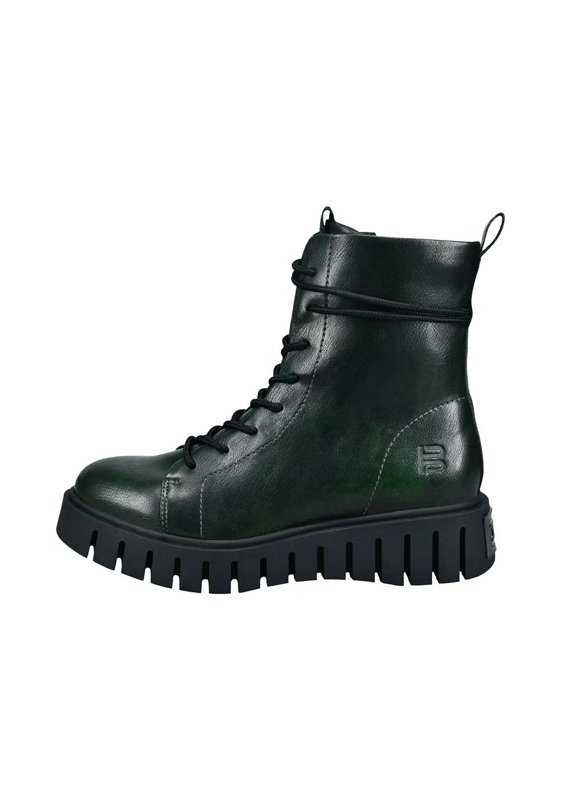 Benisha Lace Up Boot - Green