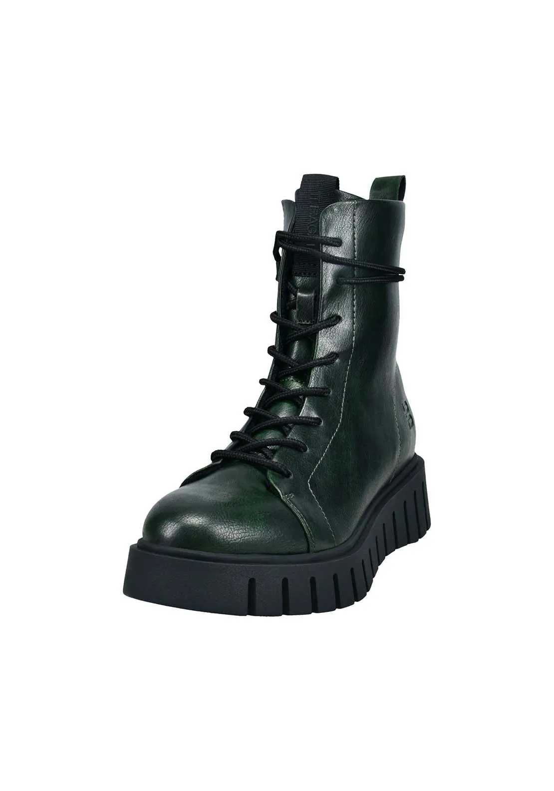 Benisha Lace Up Boot - Green