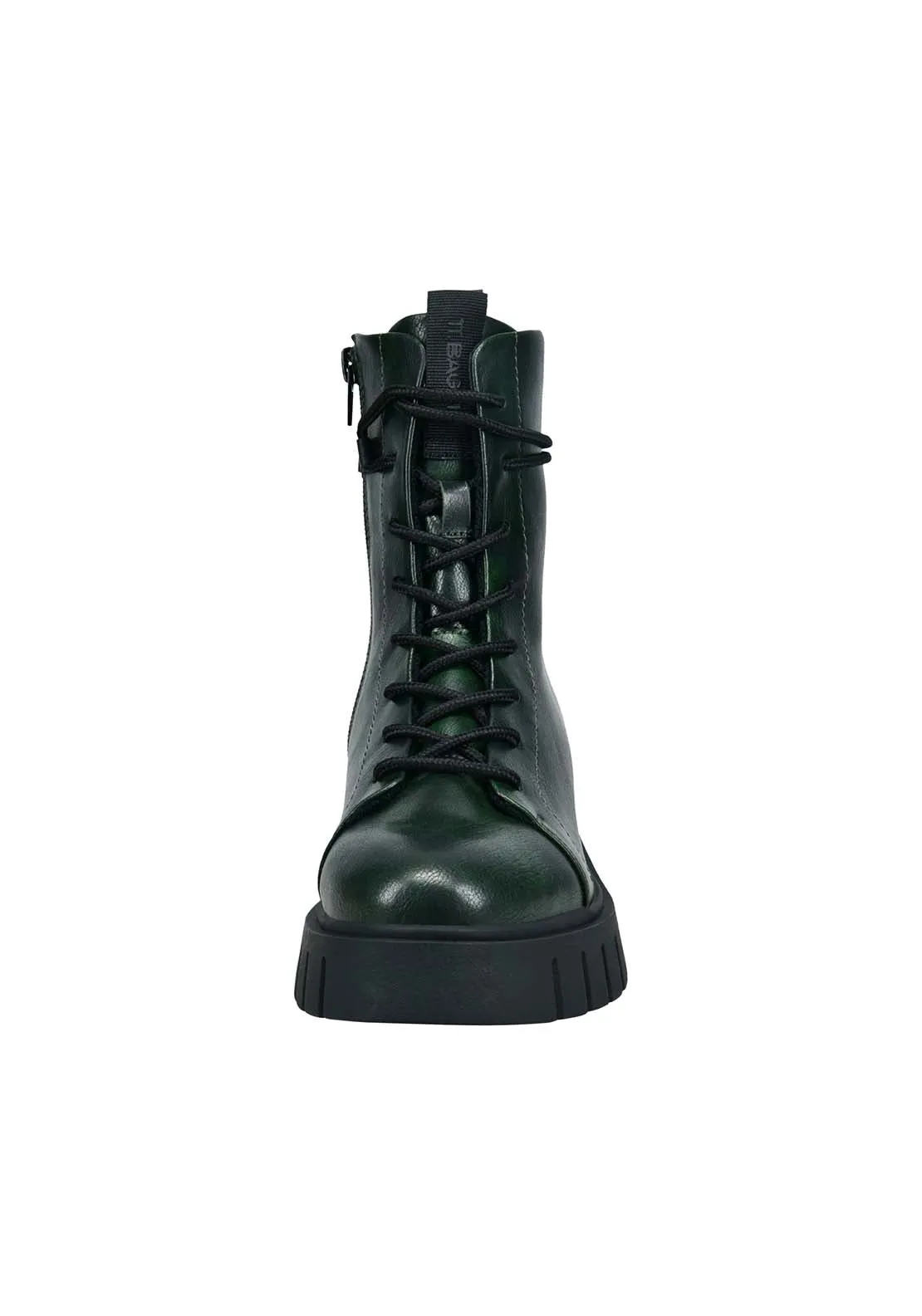 Benisha Lace Up Boot - Green
