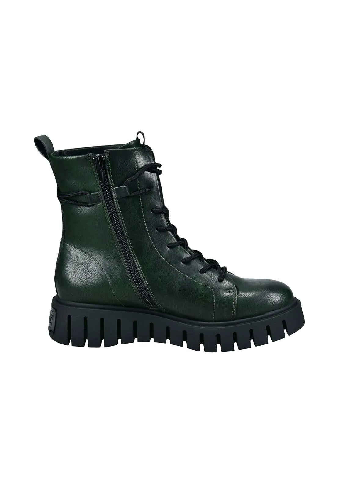 Benisha Lace Up Boot - Green