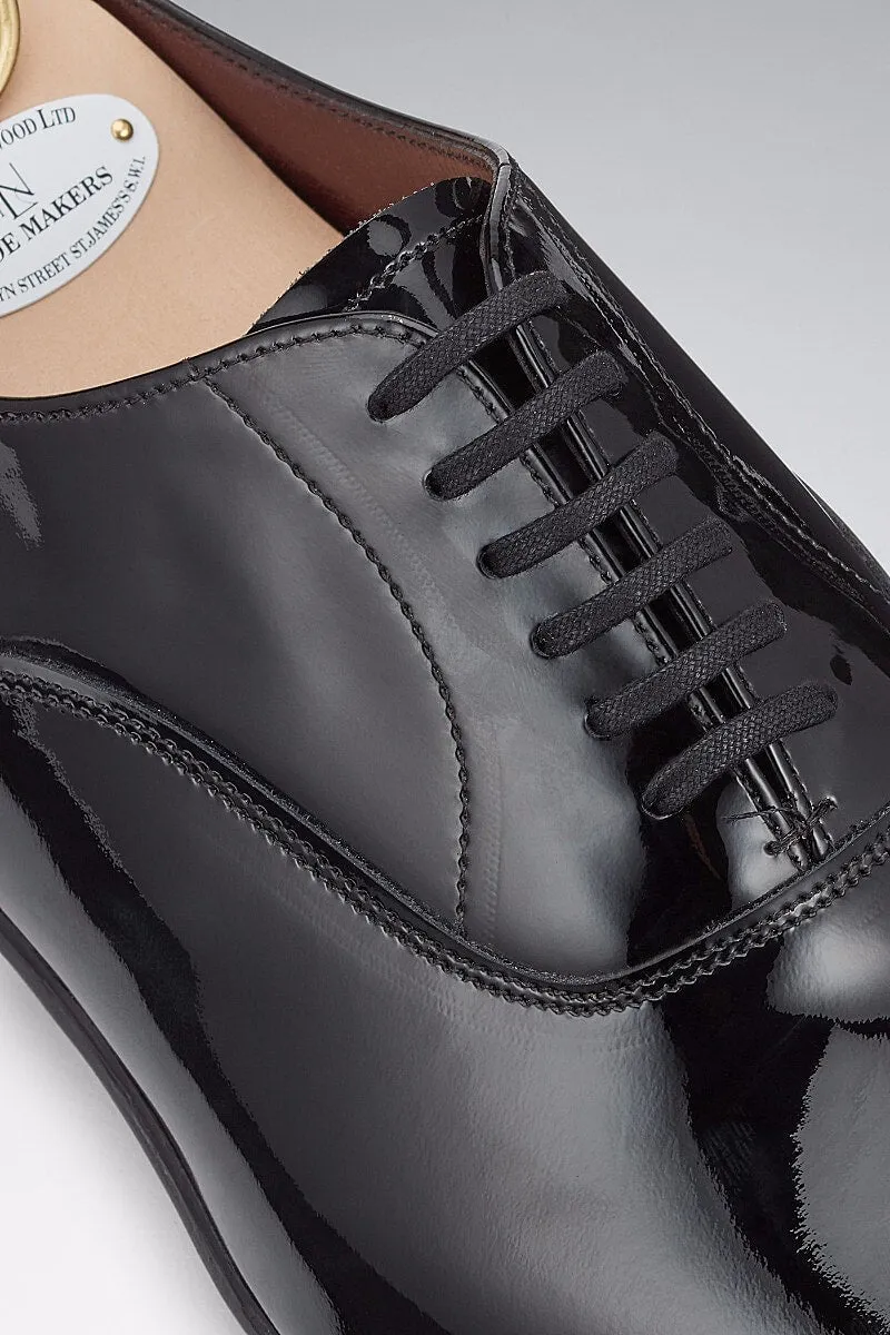 Black 6 Tie Patent Leather Dress Shoes