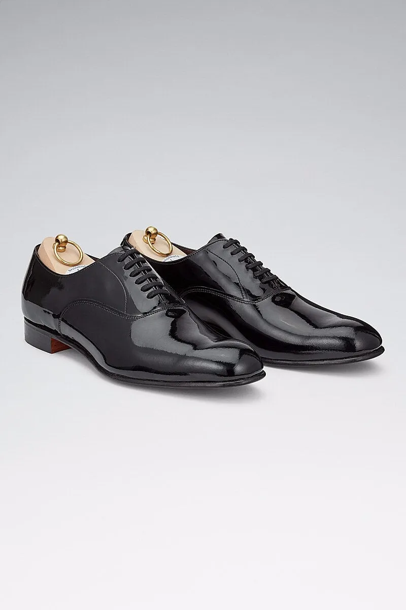 Black 6 Tie Patent Leather Dress Shoes