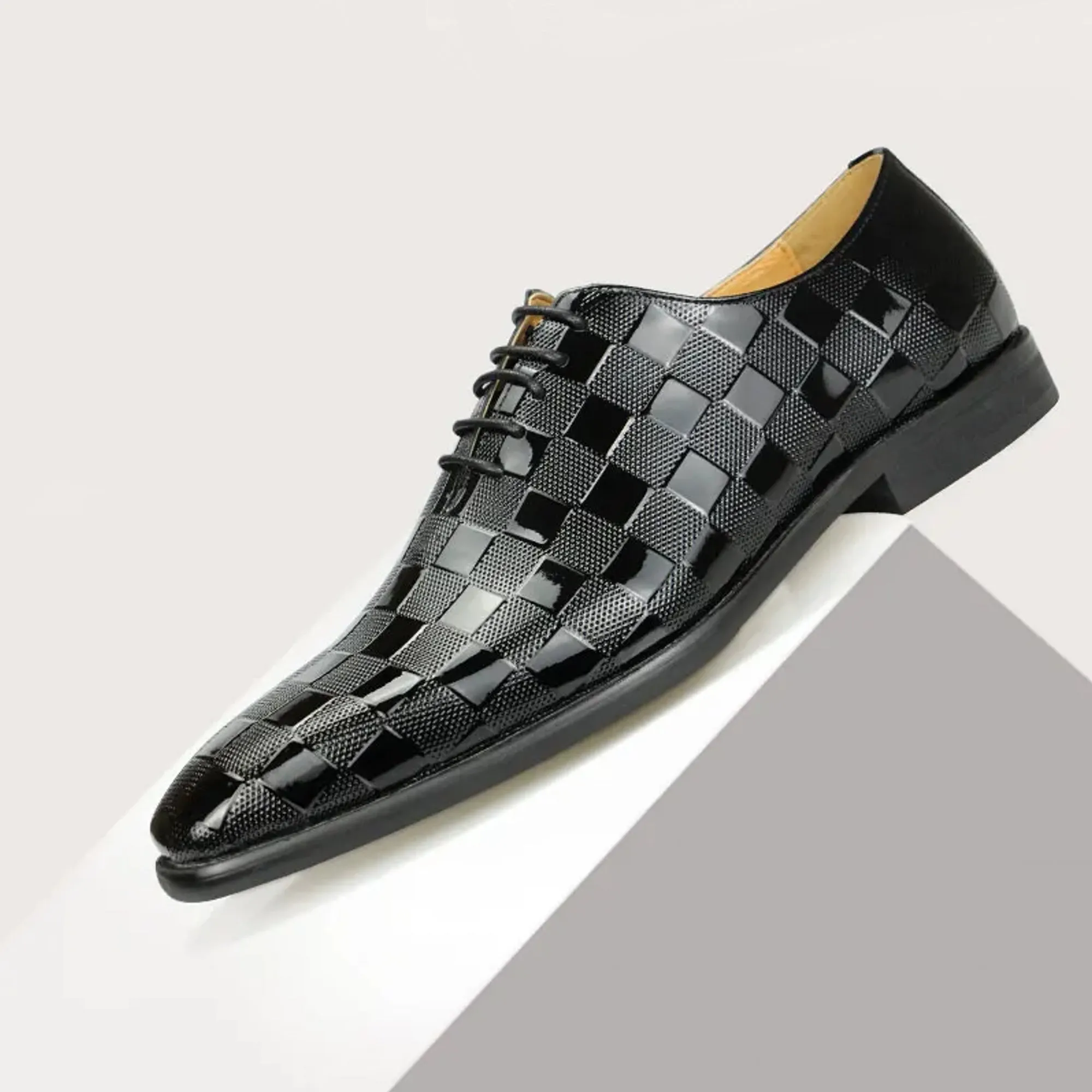 Black Leather Dress Shoes Men