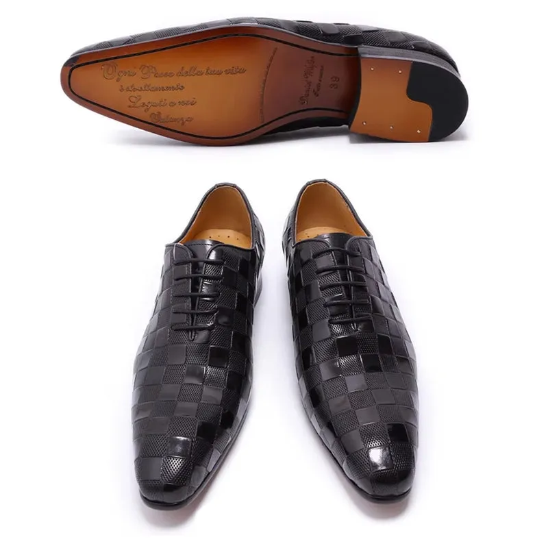 Black Leather Dress Shoes Men