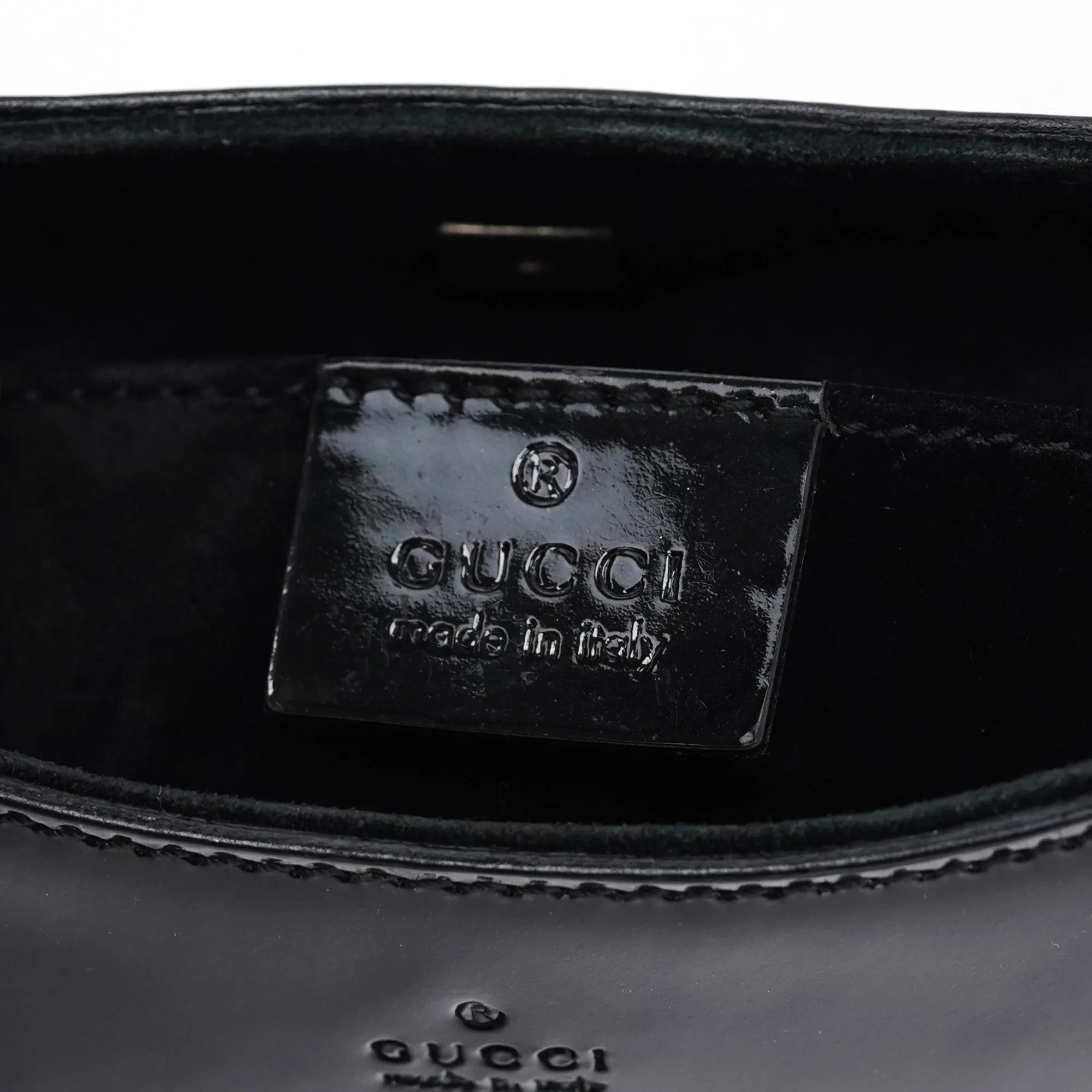 Black Patent Leather Bamboo Shoulder Bag