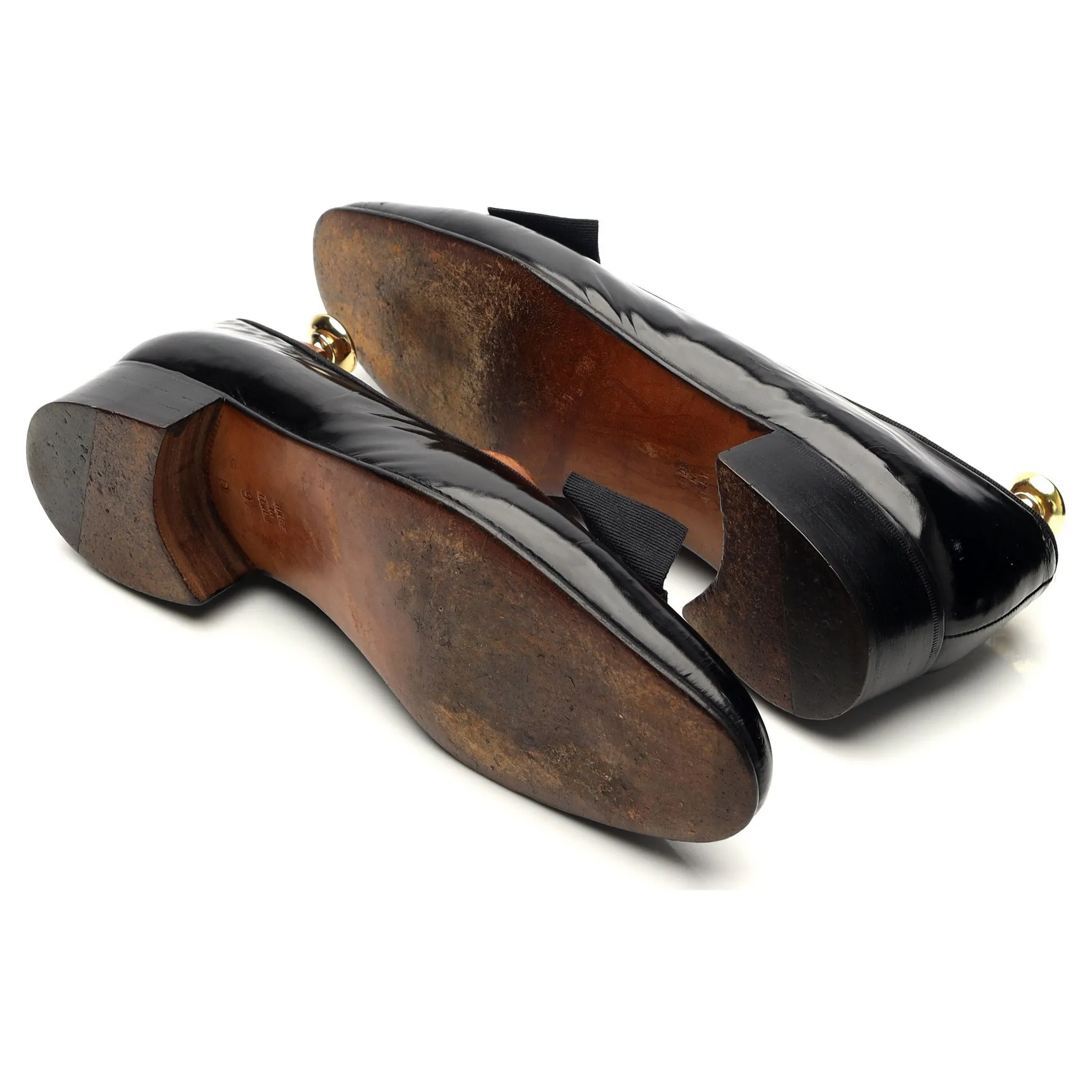 Black Patent Leather Opera Pumps Slippers UK 9.5 D