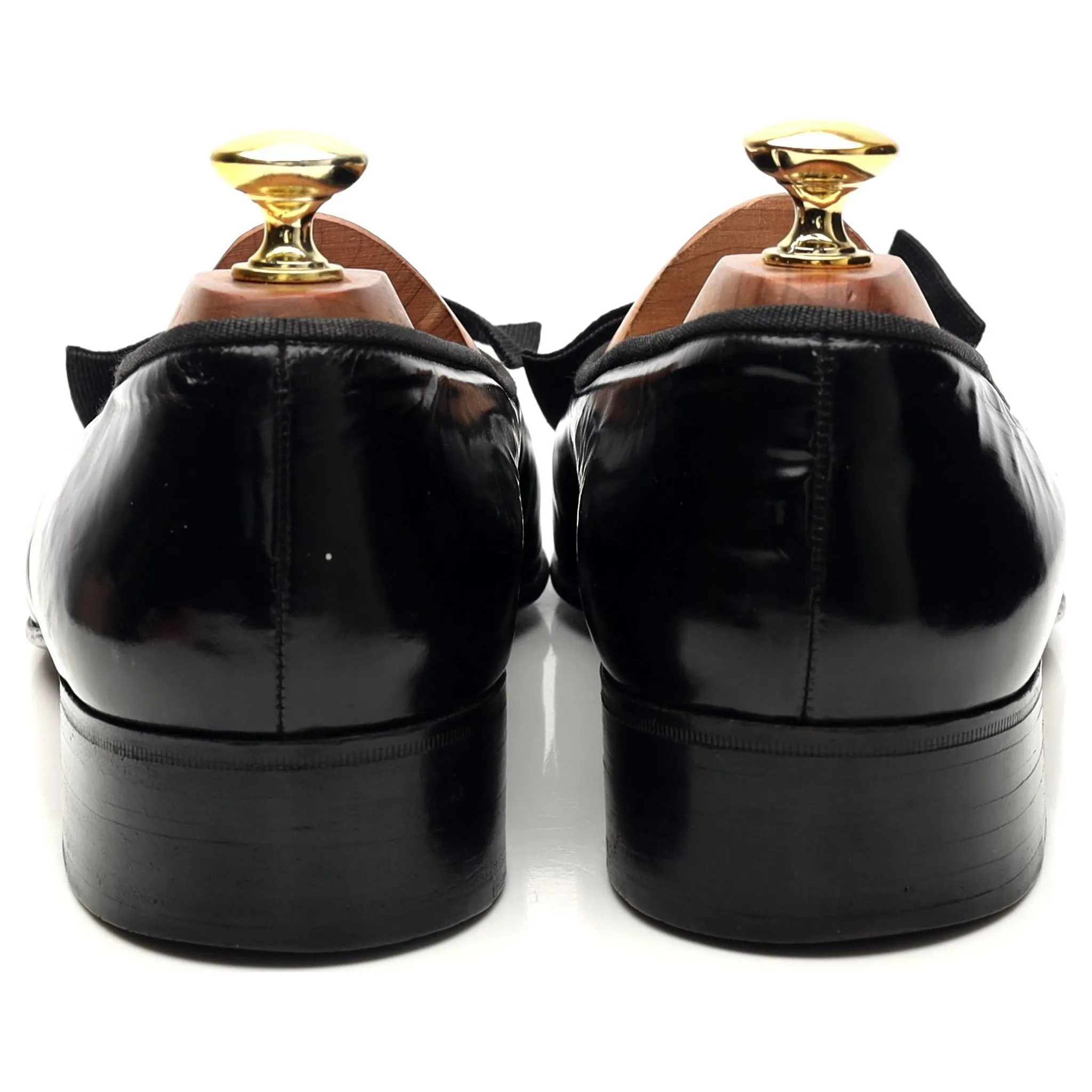 Black Patent Leather Opera Pumps Slippers UK 9.5 D