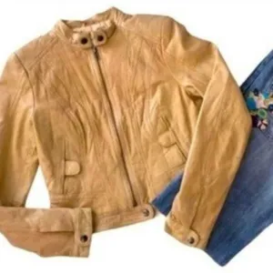 Black Rivet Genuine Leather Scuba Jacket