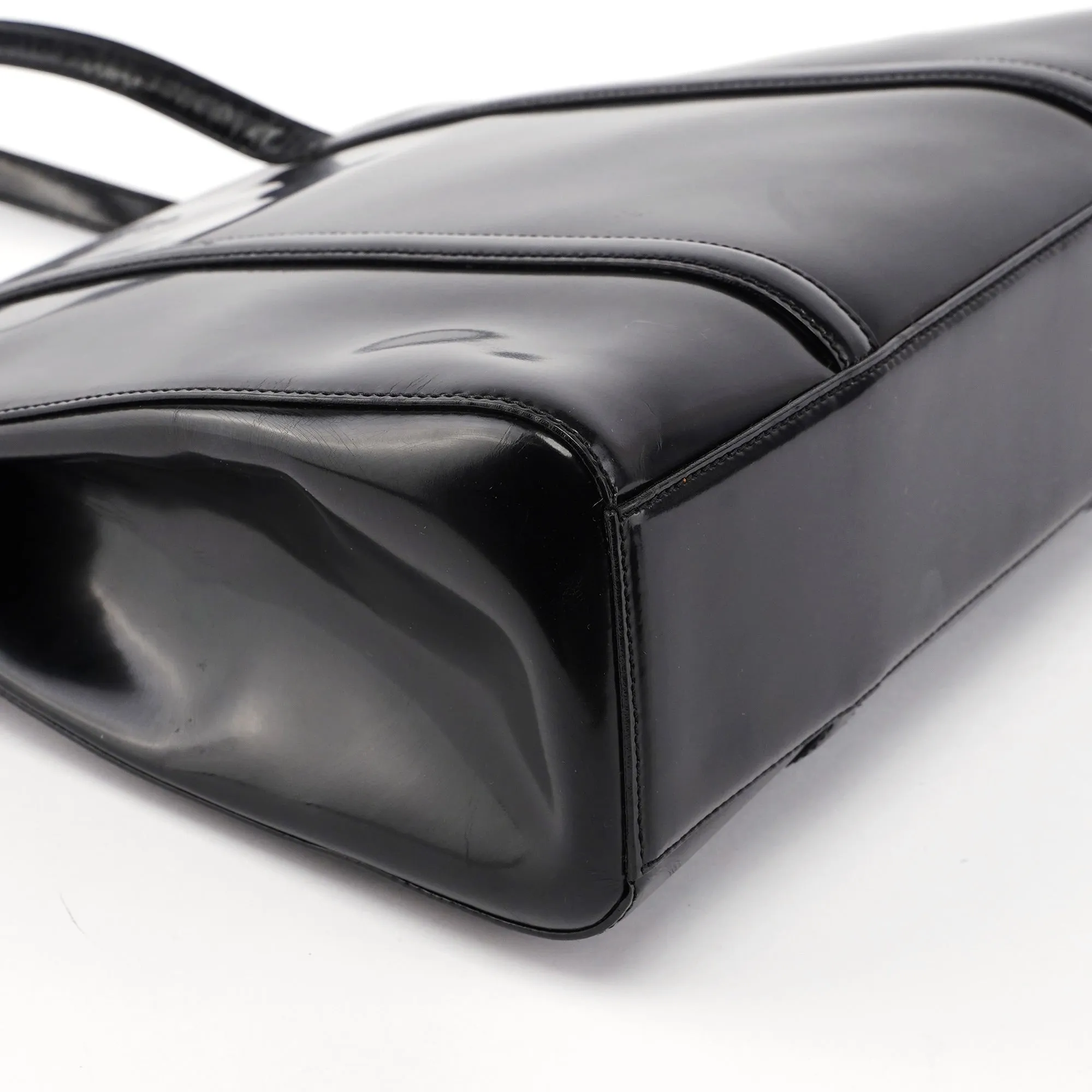 Black Spazzolato Tote Bag