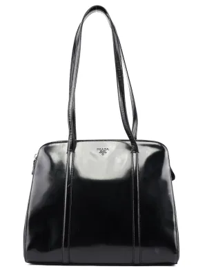 Black Spazzolato Tote Bag