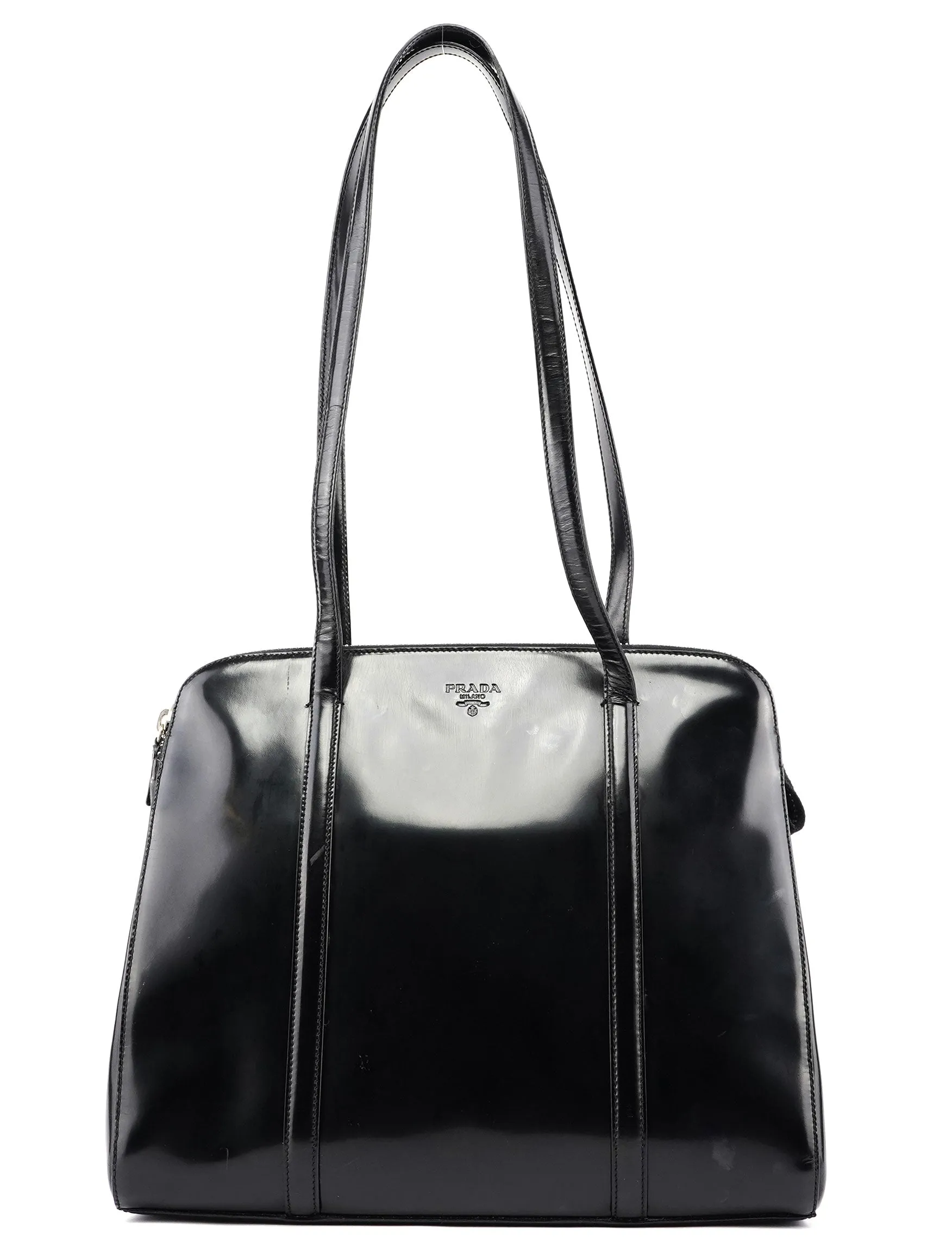 Black Spazzolato Tote Bag