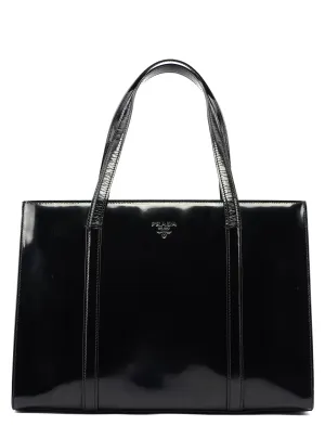 Black Spazzolato Tote