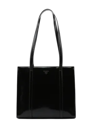 Black Spazzolato Tote