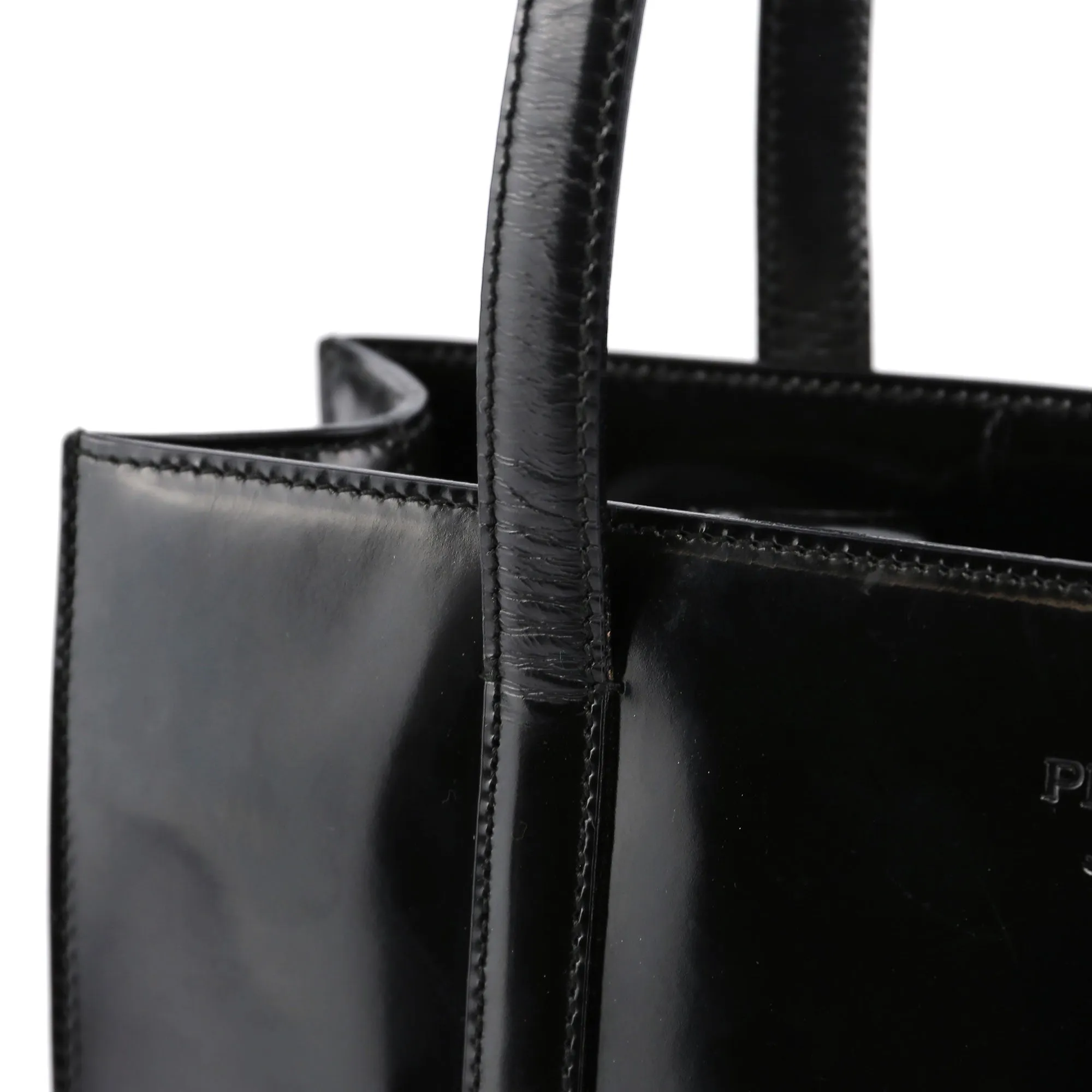 Black Spazzolato Tote