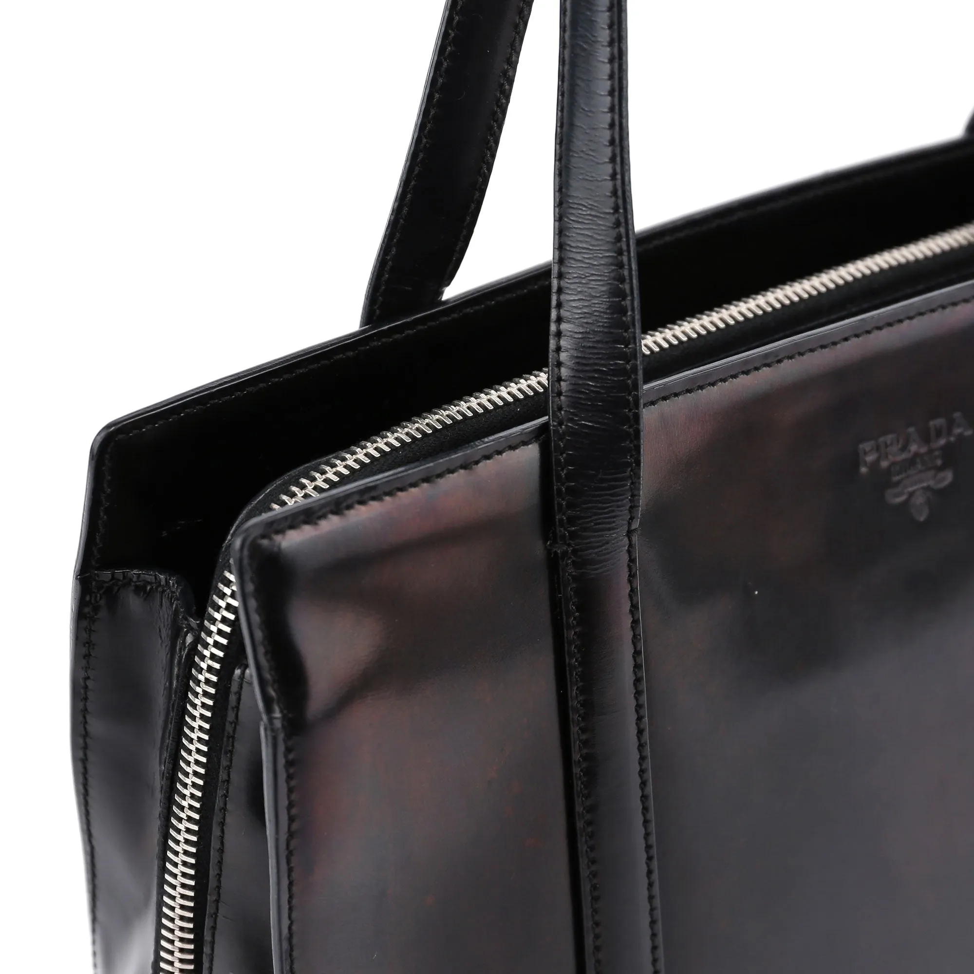 Black Spazzolato Tote