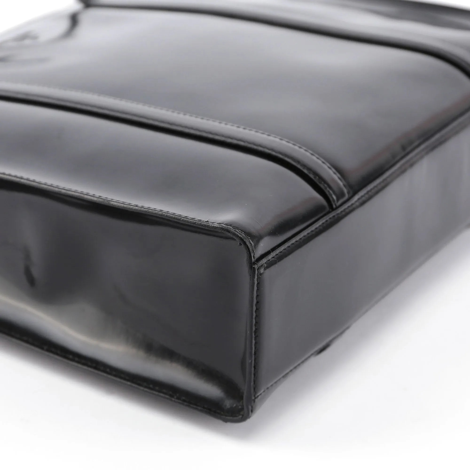 Black Spazzolato Tote