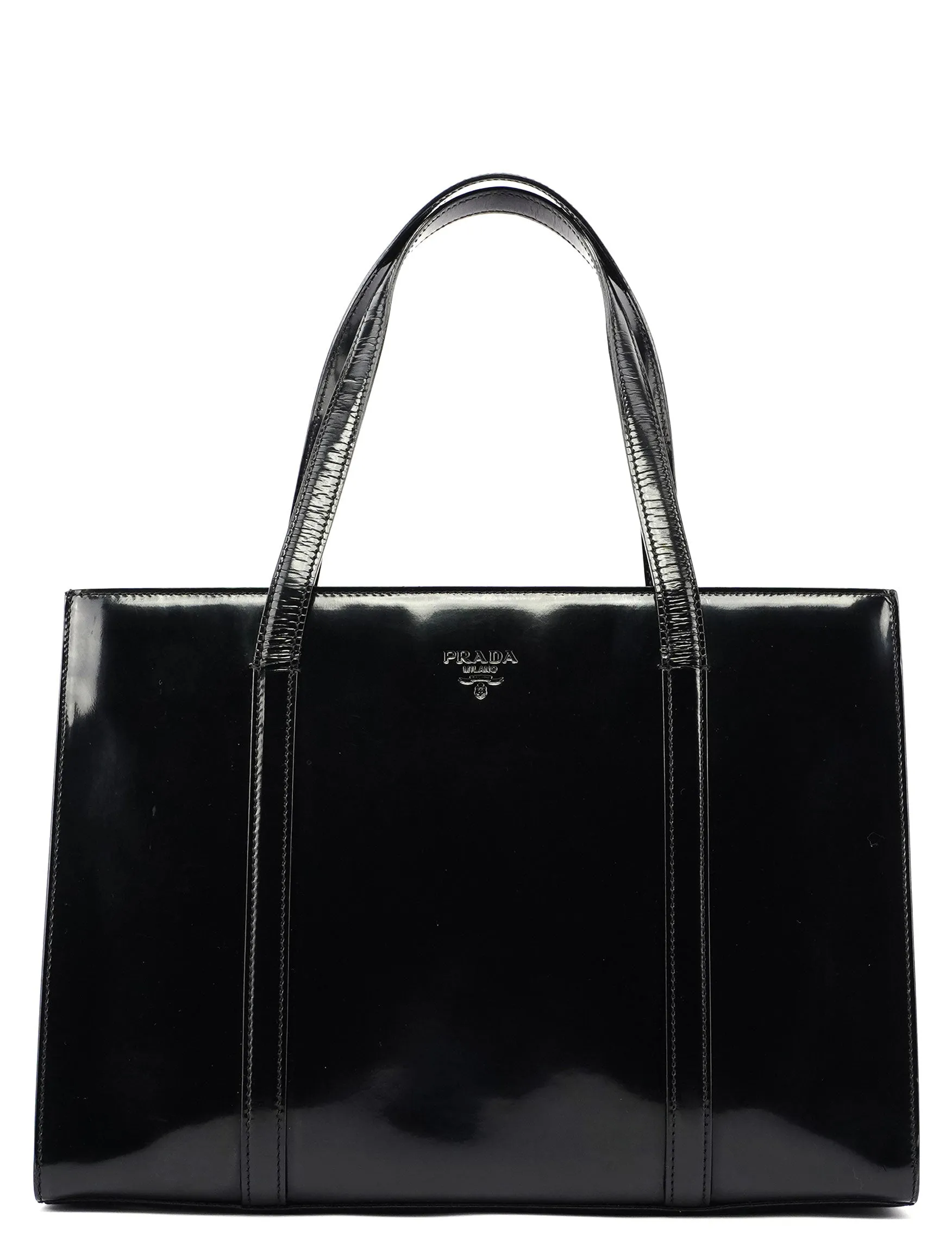 Black Spazzolato Tote