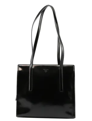 Black Spazzolato Tote