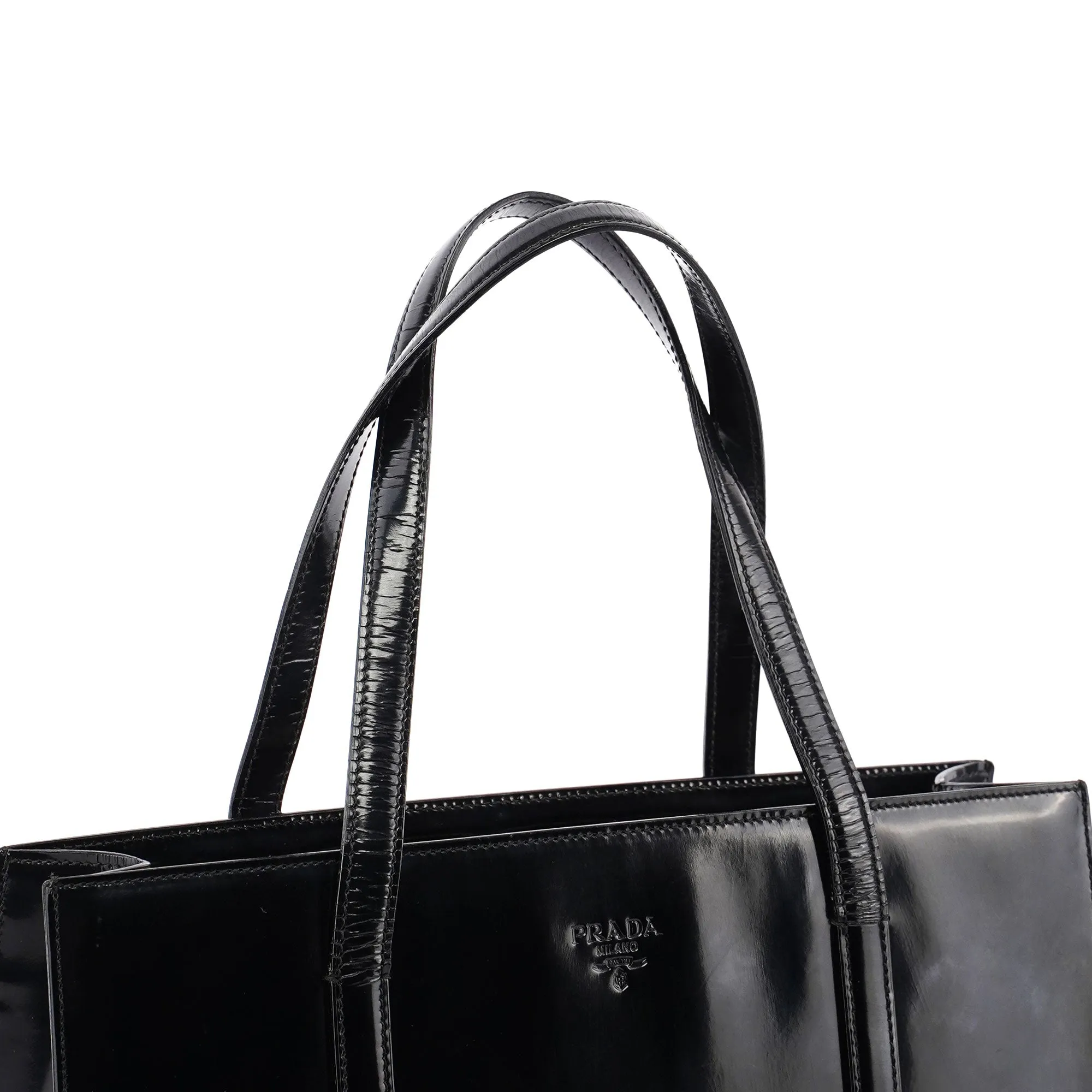 Black Spazzolato Tote