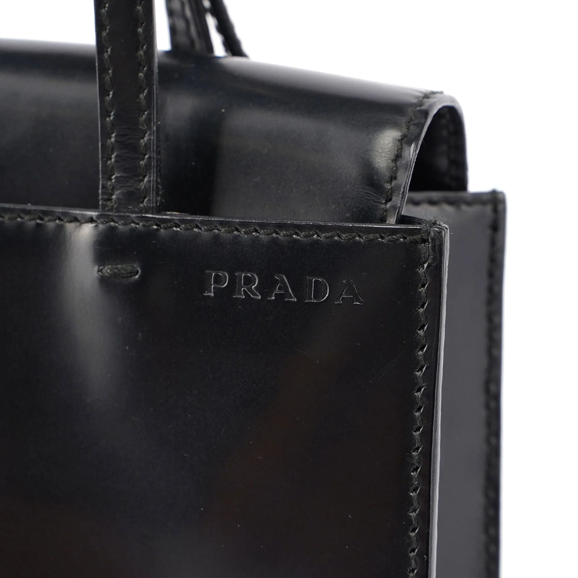 Black Spazzolato Tote