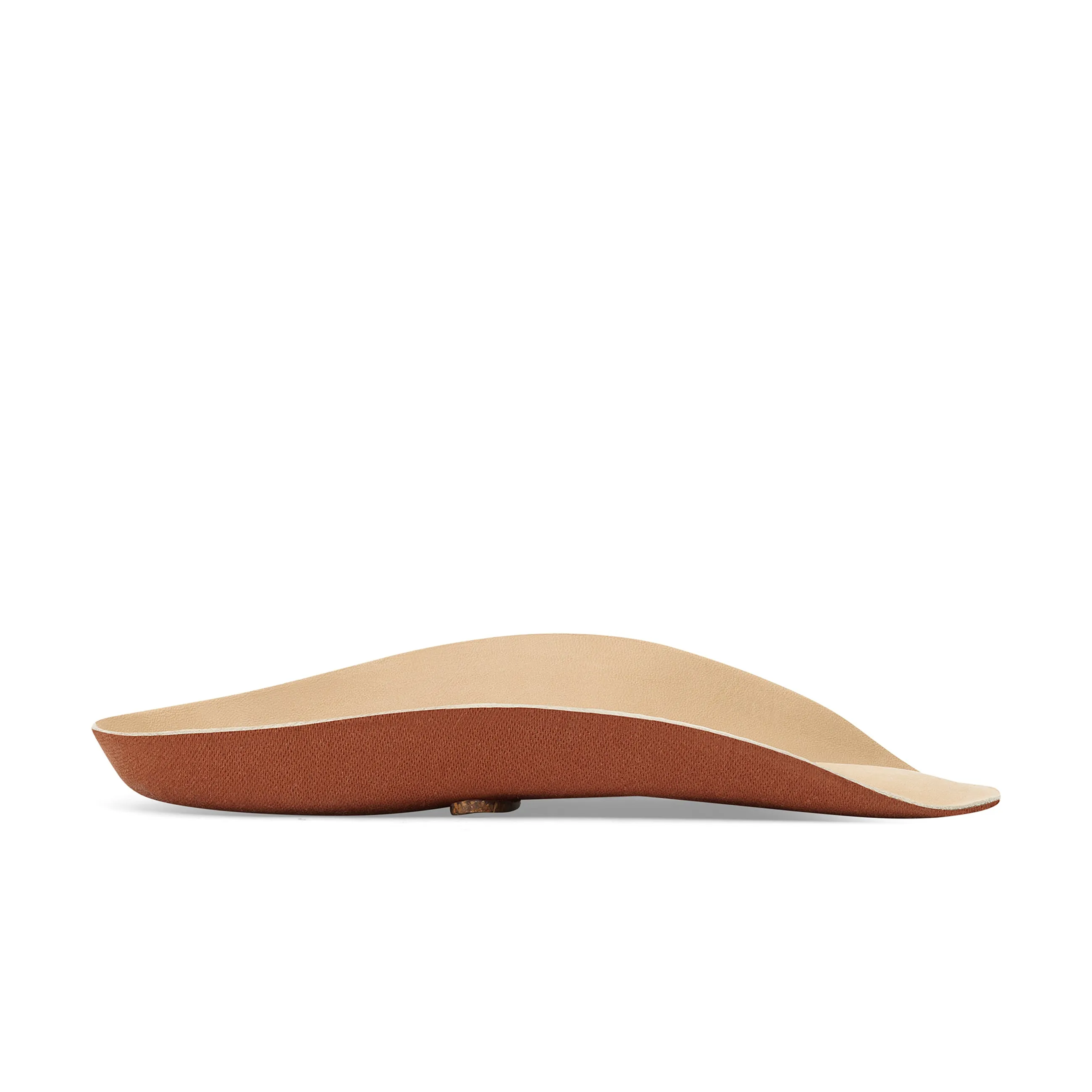 Blue Footbed Heels Beige Leather